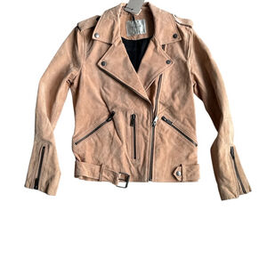 Selected Femme Sanella Suede Jacket in Apricot Camp Colour BNWT Size 34